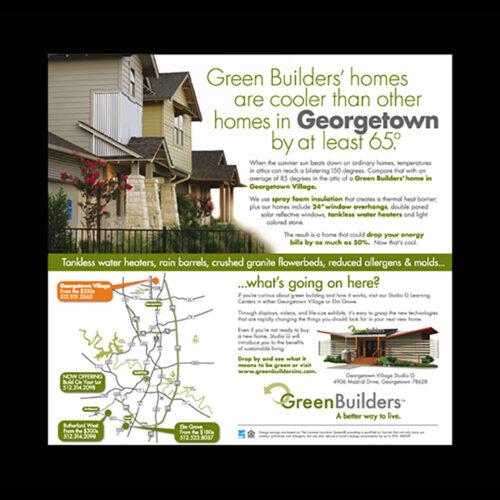 Green Builders Newpaper Cooler Ad Image