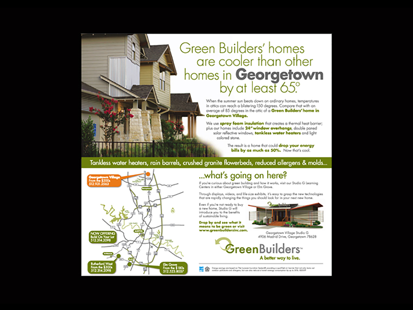 Green Builders Newpaper Cooler Ad Image