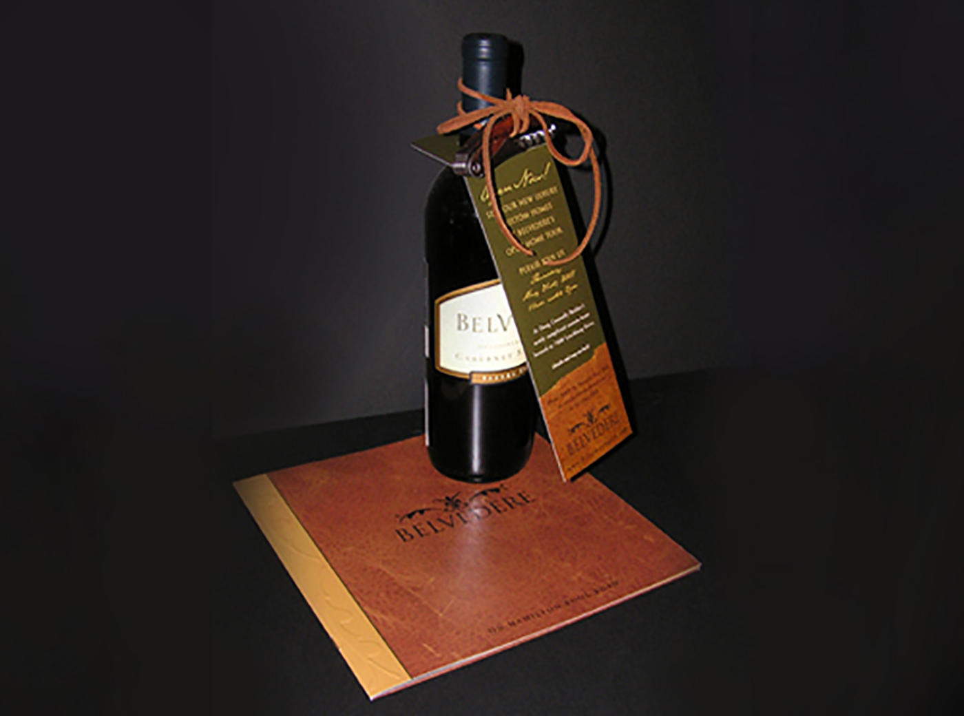 Belvedere Wine Bottle Invite Photo